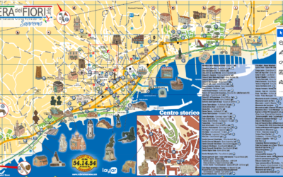 Cartine Illustrate delle Riviera dei Fiori